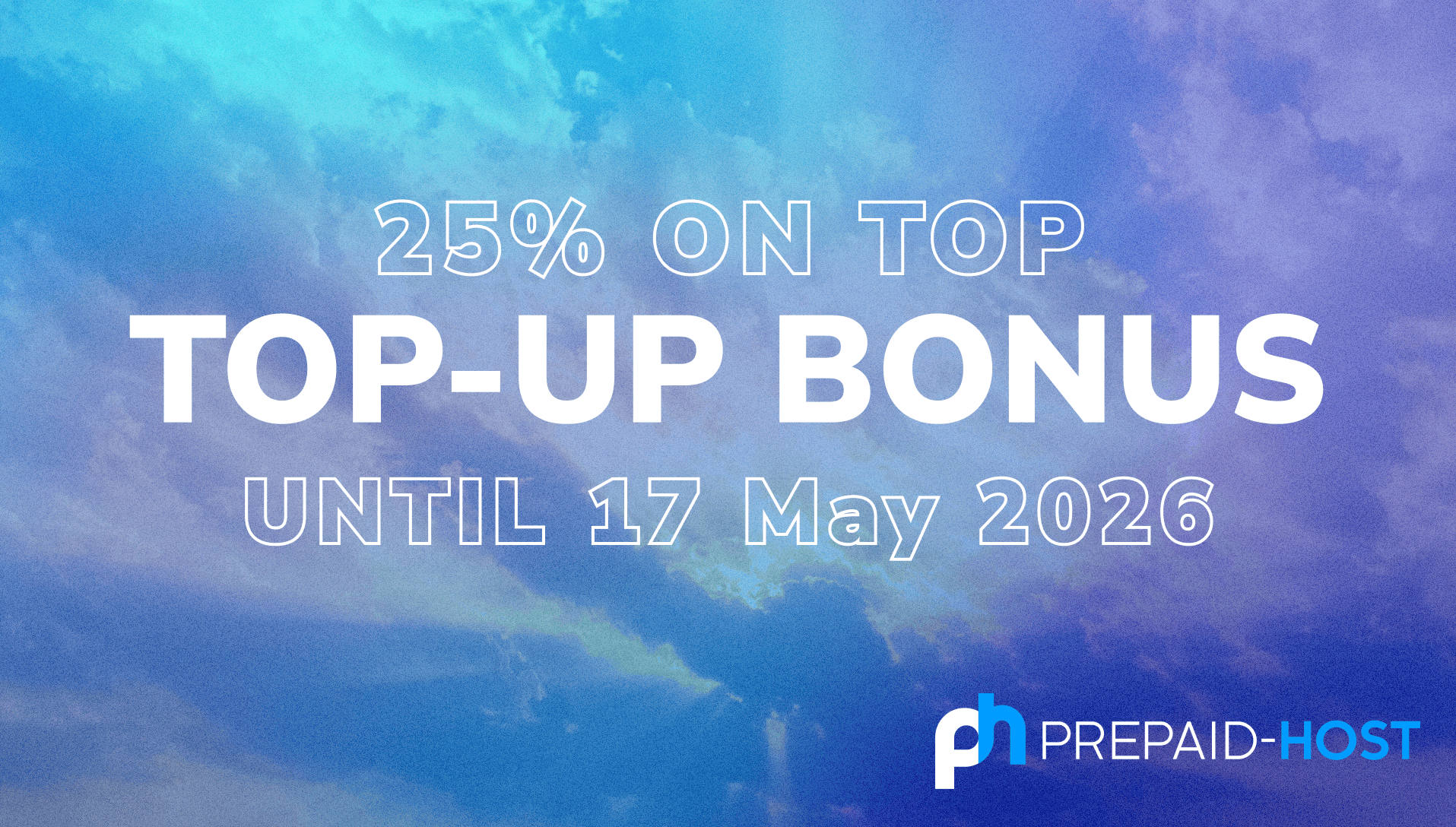 Prepaid-Host +25% Top-Up Bonus